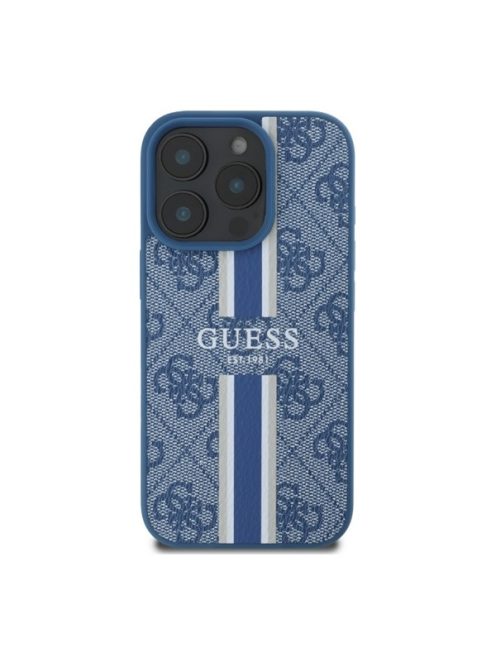 Guess 4G Printed Stripes MagSafe Apple iPhone 16 Pro Max hátlap tok, kék GUHMP16XP4RPSB