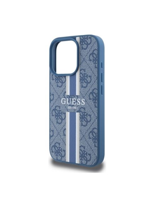 Guess 4G Printed Stripes MagSafe Apple iPhone 16 Pro Max hátlap tok, kék GUHMP16XP4RPSB