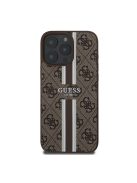 Guess 4G Printed Stripes MagSafe Apple iPhone 16 Pro Max hátlap tok, barna GUHMP16XP4RPSW