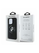 Karl Lagerfeld Silicone KC Heads Ring  Apple iPhone 16 Pro hátlap tok, fekete KLHMP16LSCMKCRHK