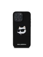 Karl Lagerfeld  Silicone Choupette Head Print Apple iPhone 16 Pro Max Magsafe kompatibilis hátlap tok, fekete 