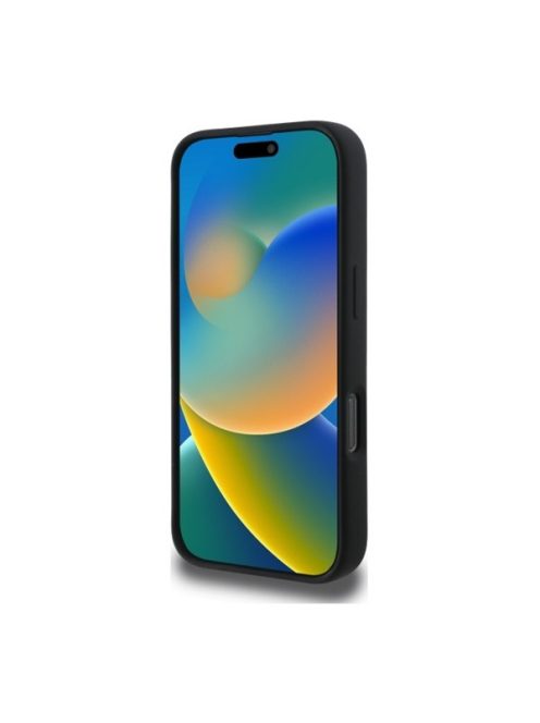 Karl Lagerfeld Silicone Double Heads Print Apple iPhone 16 Pro Max Magsafe kompatibilis hátlap tok, fekete