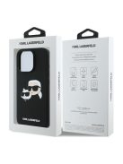 Karl Lagerfeld Silicone Double Heads Print Apple iPhone 16 Pro Max Magsafe kompatibilis hátlap tok, fekete