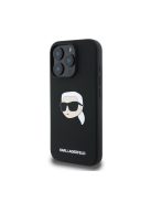 Karl Lagerfeld Liquid Silicone Karl Head MagSafe Apple iPhone 16 Pro Max hátlap tok, fekete