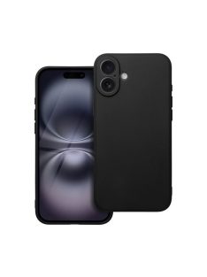 Matt Apple iPhone 16 Plus szilikon tok, fekete