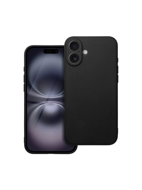 Matt Apple iPhone 16 Plus szilikon tok, fekete