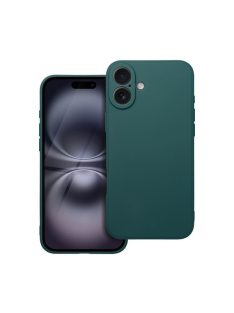 Matt Apple iPhone 16 Plus szilikon tok, sötétzöld