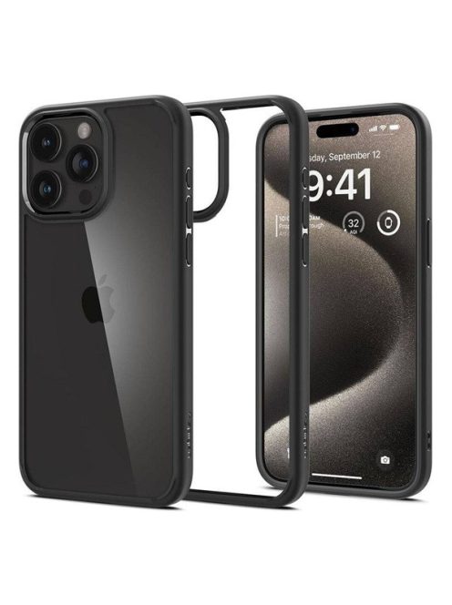 Spigen Ultra Hybrid iPhone 16 Pro Max tok, Matte Black, fekete ACS07996