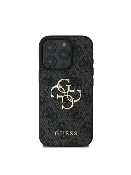 Guess PU 4G Metal Logo Apple iPhone 16 Pro Max hátlap tok, szürke