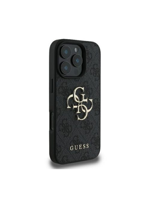 Guess PU 4G Metal Logo Apple iPhone 16 Pro Max hátlap tok, szürke