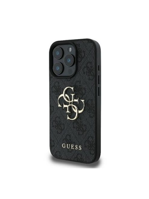 Guess PU 4G Metal Logo Apple iPhone 16 Pro Max hátlap tok, szürke