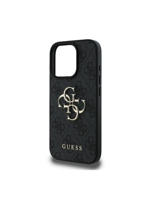 Guess PU 4G Metal Logo Apple iPhone 16 Pro Max hátlap tok, szürke