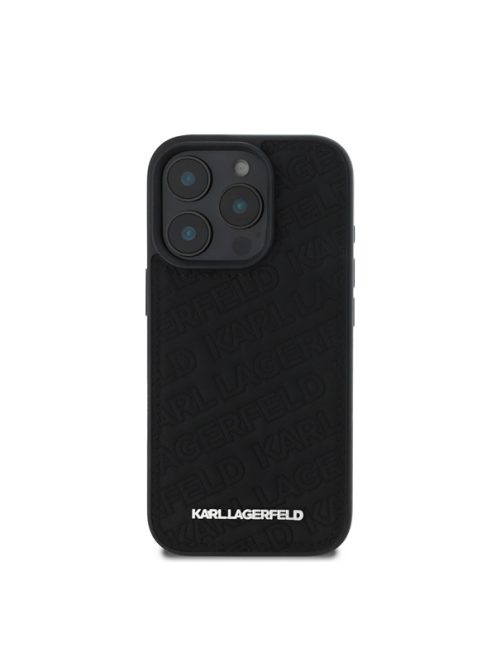 Karl Lagerfeld PU Quilted Pattern Apple iPhone 16 Pro hátlap tok, fekete