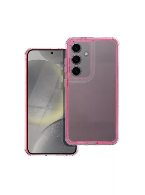 Matrix Samsung Galaxy A55 5G hátlap tok kameravédő peremmel, rózsaszín