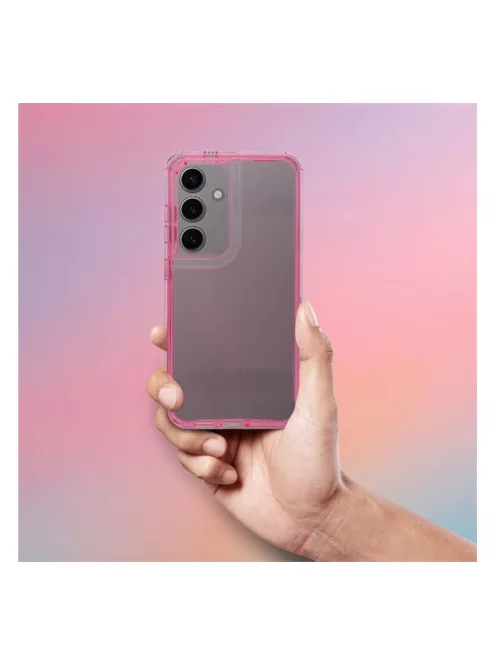 Matrix Samsung Galaxy A55 5G hátlap tok kameravédő peremmel, rózsaszín